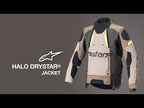 Alpinestars Halo Drystar Motorcycle Adventure Textile Jacket (Black/Black)