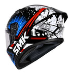 SMK Motorcycle Road Helmet - STELLAR SPORT FLARE GL215 (Black/Blue/Red)