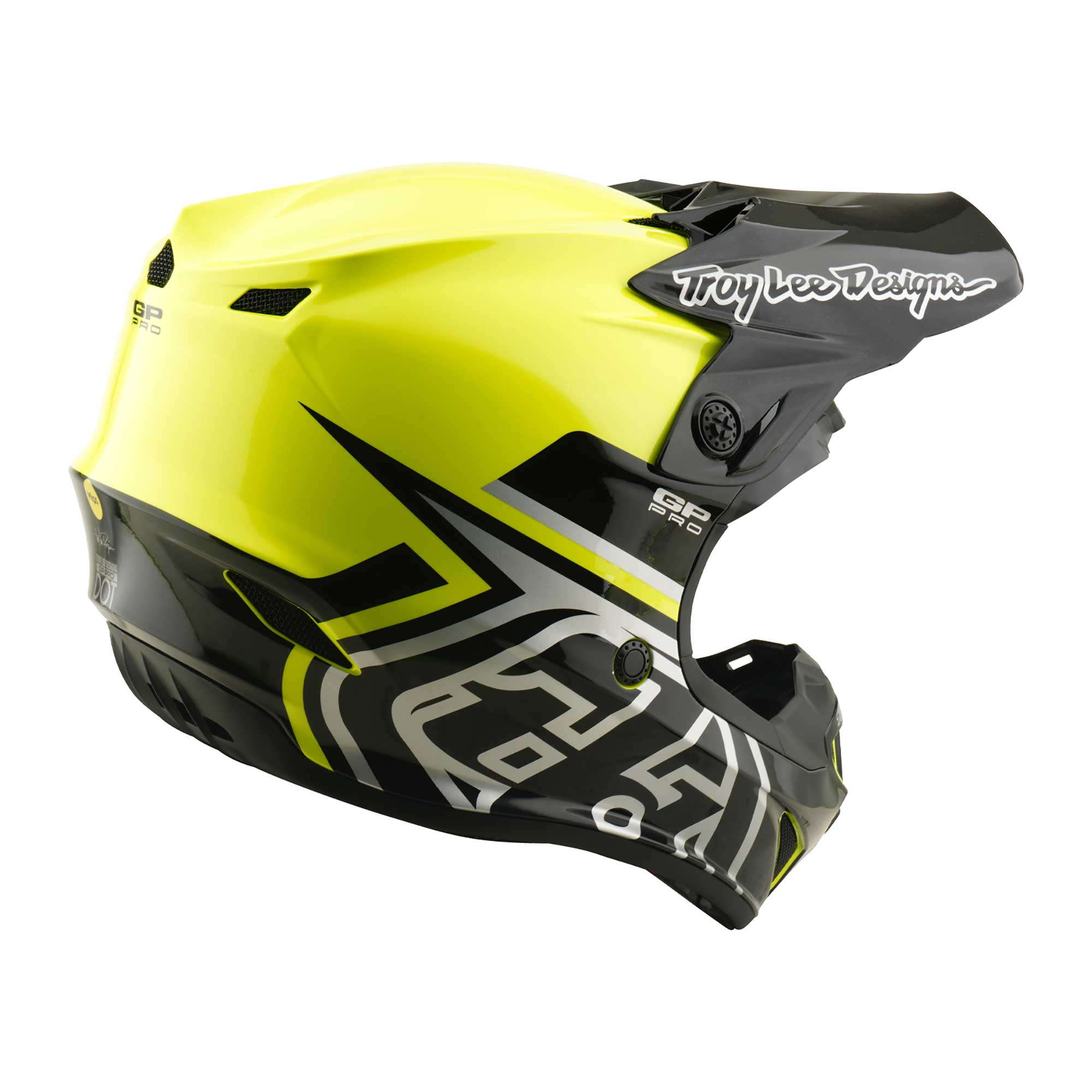 Troy Lee Designs MX | Enduro Youth Helmet - GP PRO MIPS - MONO (Flo Yellow)
