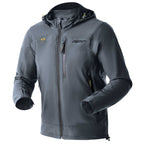 Gray jacket with black accents on a white background