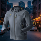 RST Motorcycle Riding Hoodie Jacket - Havoc Softshell D3O Armour (Grey)