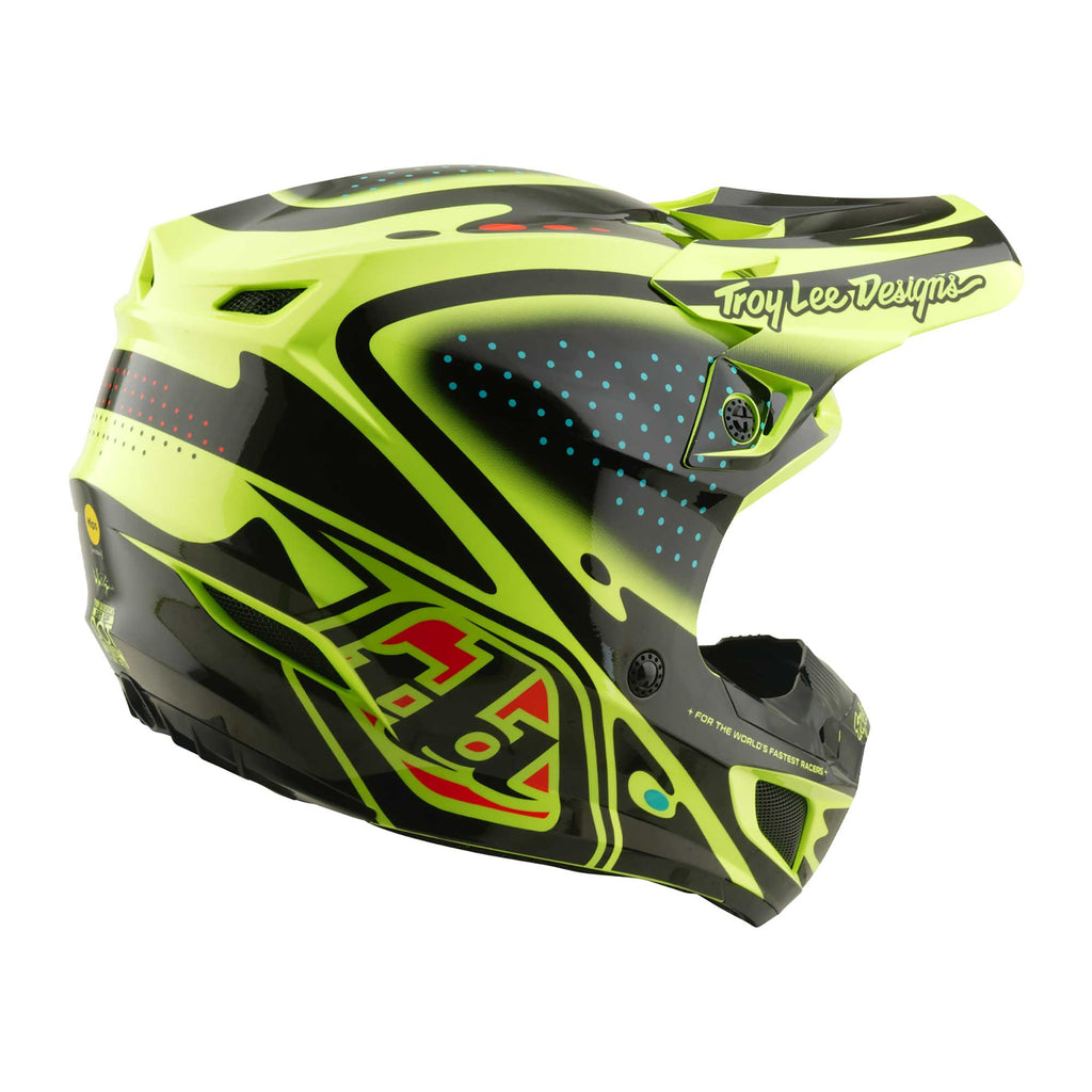 Troy Lee Designs MX | Enduro Helmet - SE5 Polycarbonate MIPS Integra - THE LINE (Flo Yellow)