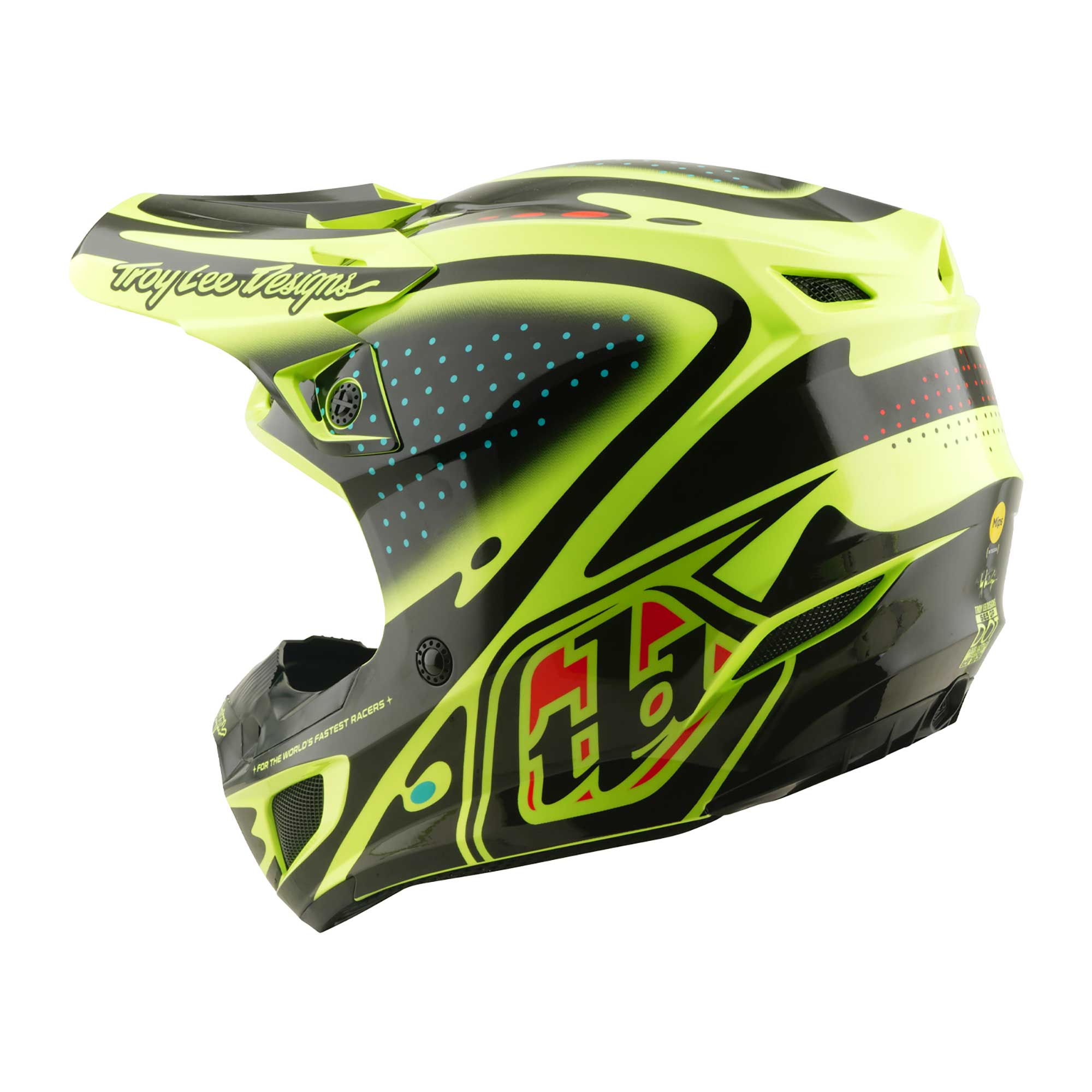 Troy Lee Designs MX | Enduro Helmet - SE5 Polycarbonate MIPS Integra - THE LINE (Flo Yellow)
