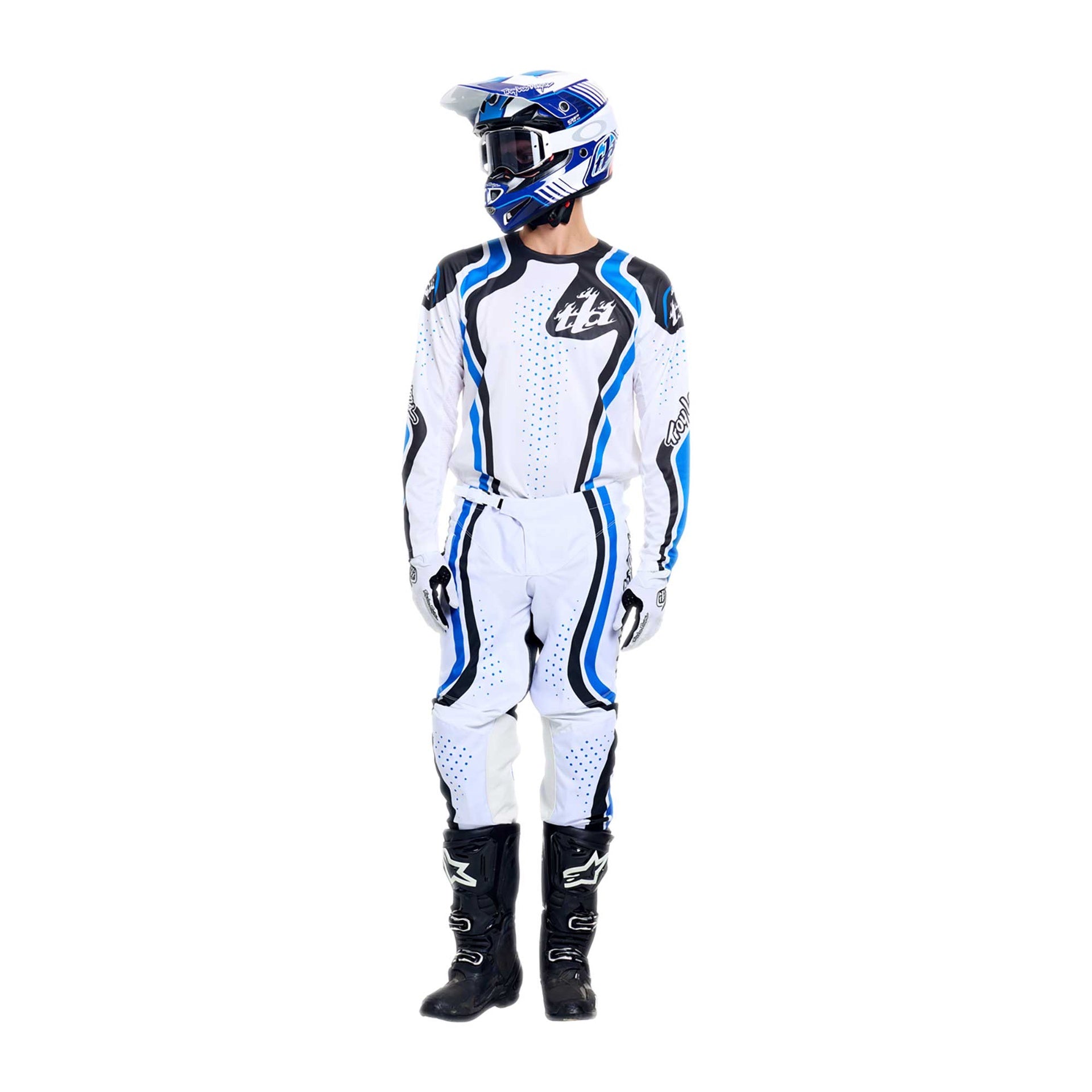 Troy Lee Designs MX Jersey - GP PRO ROLLER (White / Blue)