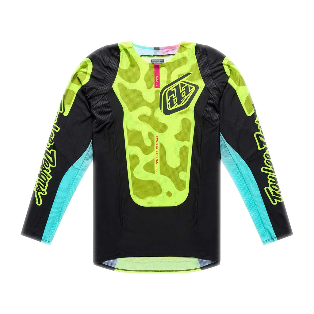 Troy Lee Designs MX Jersey - SE PRO MYTH (Black / Flo Yellow)