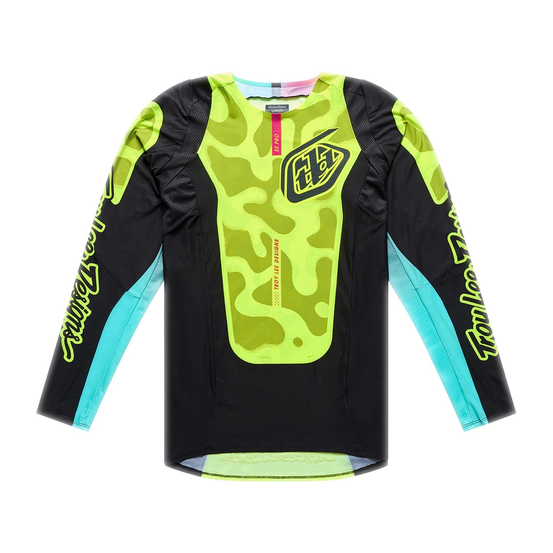 Troy Lee Designs MX Jersey - SE PRO MYTH (Black / Flo Yellow)