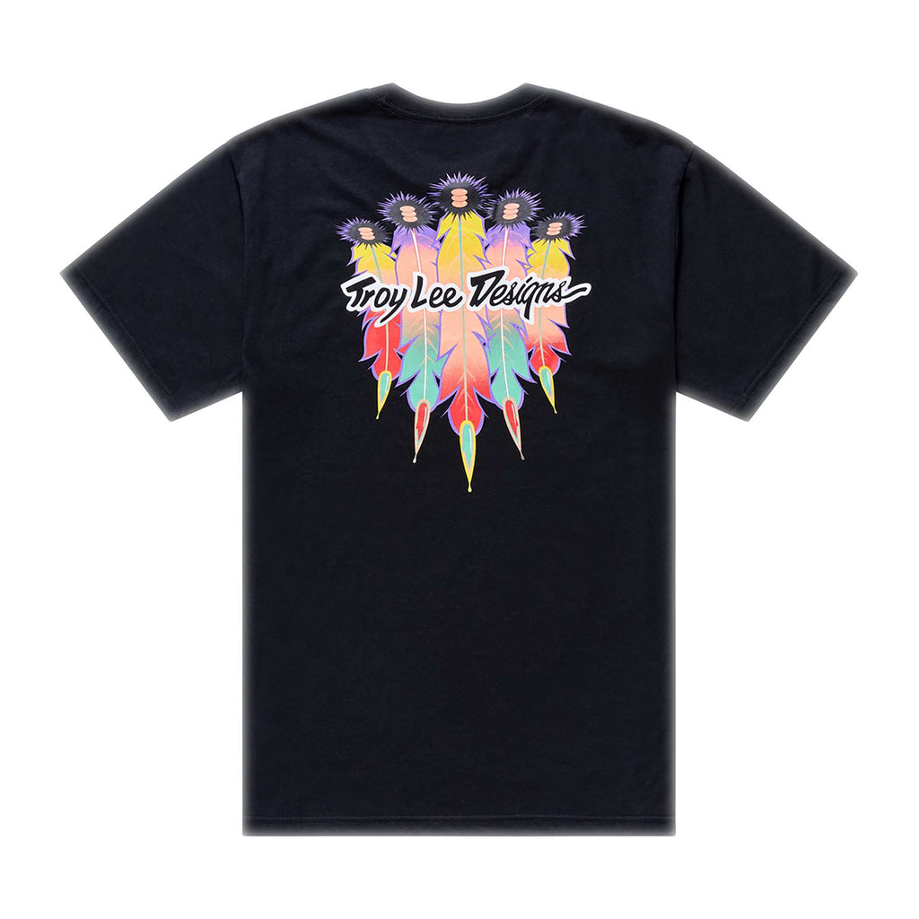 Troy Lee Designs T-Shirt - FEATHER (Black / Black)