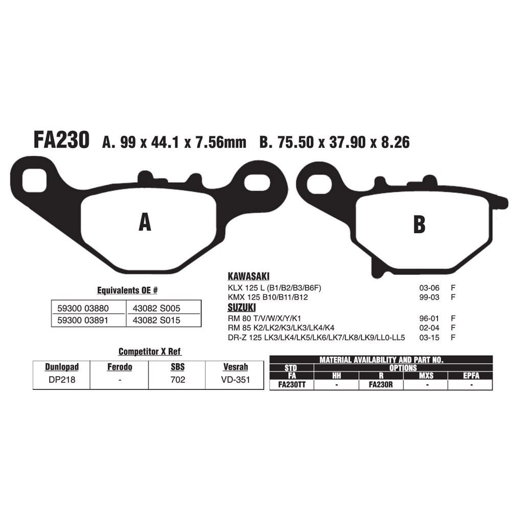 FERODO (SALE) Brake Pads - FDB2133AG (FA230 / FA396) (Was £14.99)