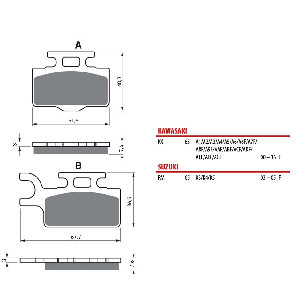 Gold Fren - Brake Pads - GF167 (FA302)