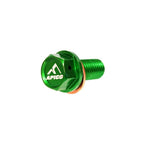 Apico - Magnetic Sump Plug w/Washer - M10 x 22mm x 1.5 - KXF450 06-15, KLX450R 08-15 - Green