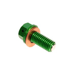 Apico - Magnetic Sump Plug w/Washer - M10 x 22mm x 1.5 - KXF450 06-15, KLX450R 08-15 - Green