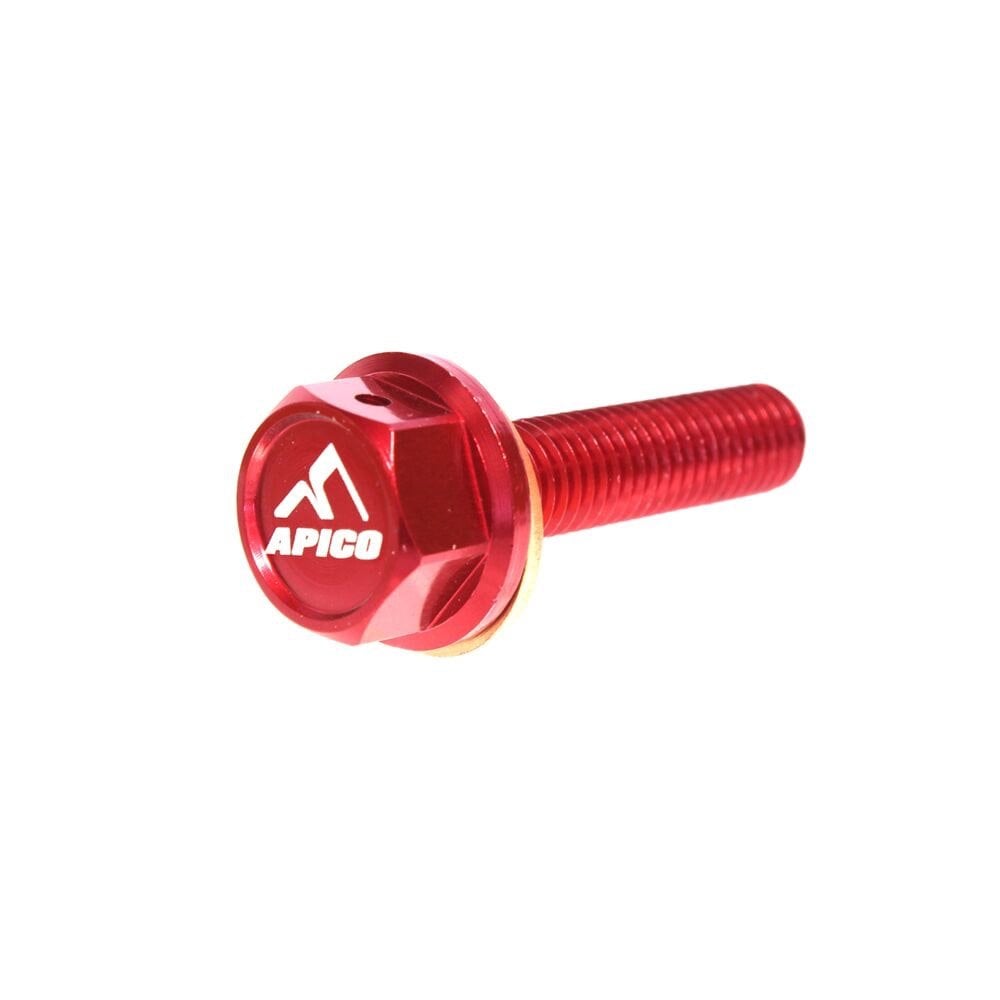 Apico - Magnetic Sump Plug w/Washer - M8 x 35mm x 1.5 - CRF450 02-08, CRF450X 05-16 - Red