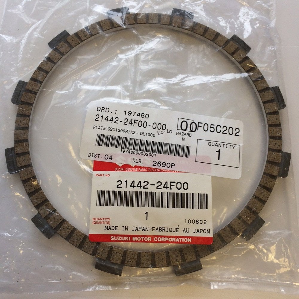 Suzuki Genuine Part - Clutch Friction Plate, Each (DL1000 02-10, GSF1250 07-12, GSF1250F 10-16, GSX1300R 99-16, SV1000 03-07) - 21442-24F00-000 *RRP £19.66*