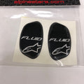 Alpinestars (Spares) Fluid Knee Brace - Hinge Cover Stickers - Black Metallic