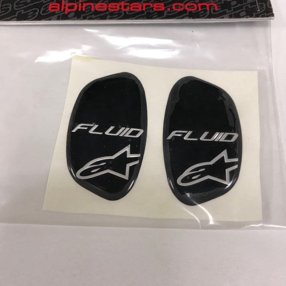 Alpinestars (Spares) Fluid Knee Brace - Hinge Cover Stickers - Black Metallic