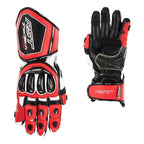 RST Motorcycle Race | Road Leather Gloves - Tractech Evo CE (Red/White/Black)