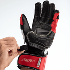 RST Motorcycle Race | Road Leather Gloves - Tractech Evo CE (Red/White/Black)