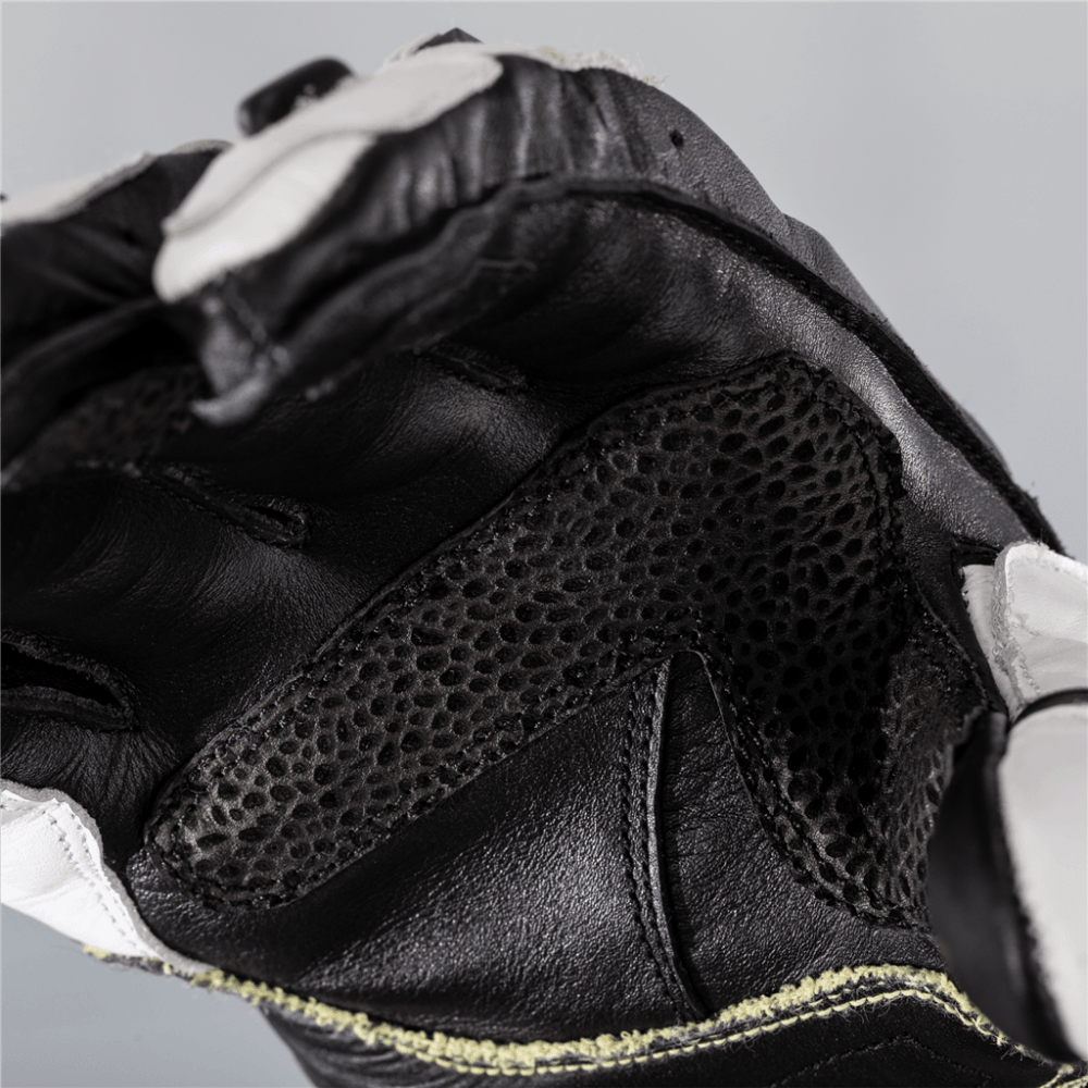 RST Motorcycle Race | Road Leather Gloves - Tractech Evo CE (White/Black)