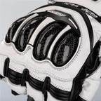 RST Motorcycle Race | Road Leather Gloves - Tractech Evo CE (White/Black)
