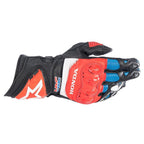 Alpinestars Honda GP Pro R3 Motorcycle Race | Sports Gloves (Black/Bright Red/Blue)