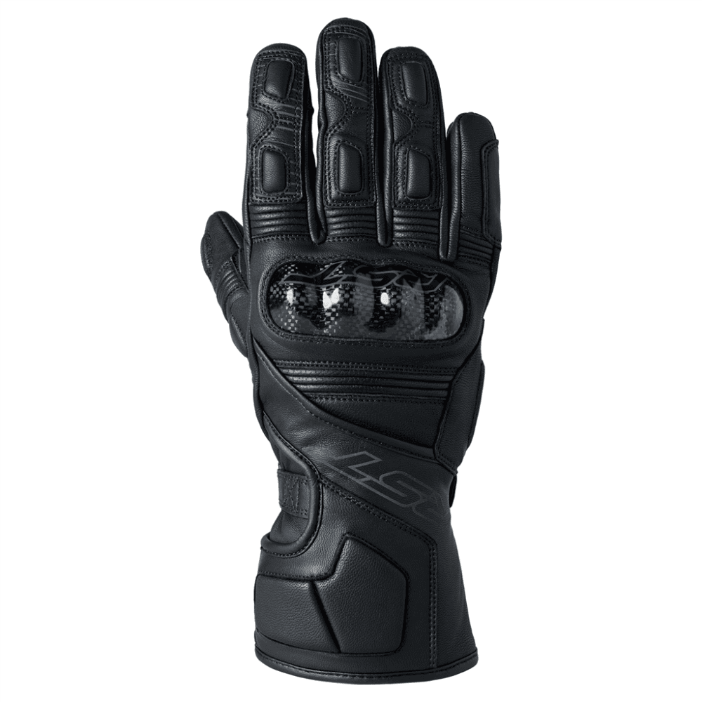 RST Motorcycle Road | Sports Leather Gloves - Fulcrum CE Waterproof (Black / Black)