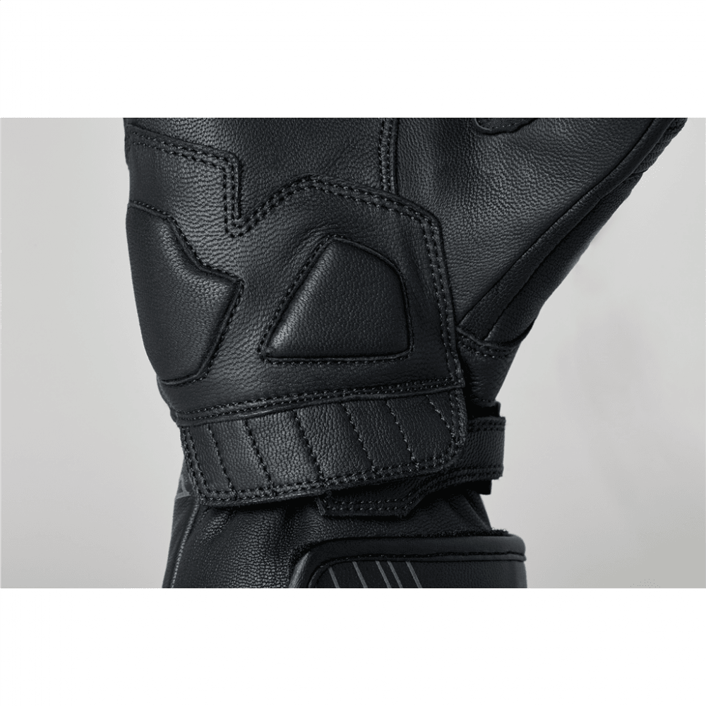 RST Motorcycle Road | Sports Leather Gloves - Fulcrum CE Waterproof (Black / Black)