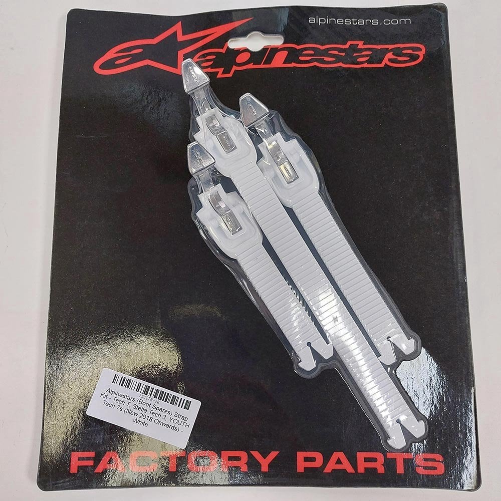Alpinestars (Boot Spares) Strap Kit - Tech T, Stella Tech 3, YOUTH Tech 7s (New 2018 Onwards) - White