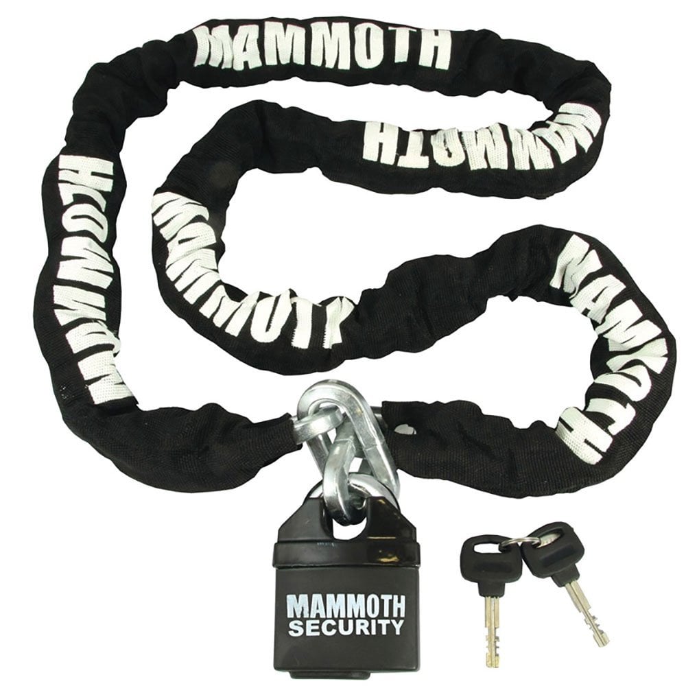 Mammoth (Security) Lock & Chain - 10mm Square Link w/Closed Shackle Lock - 1.8m