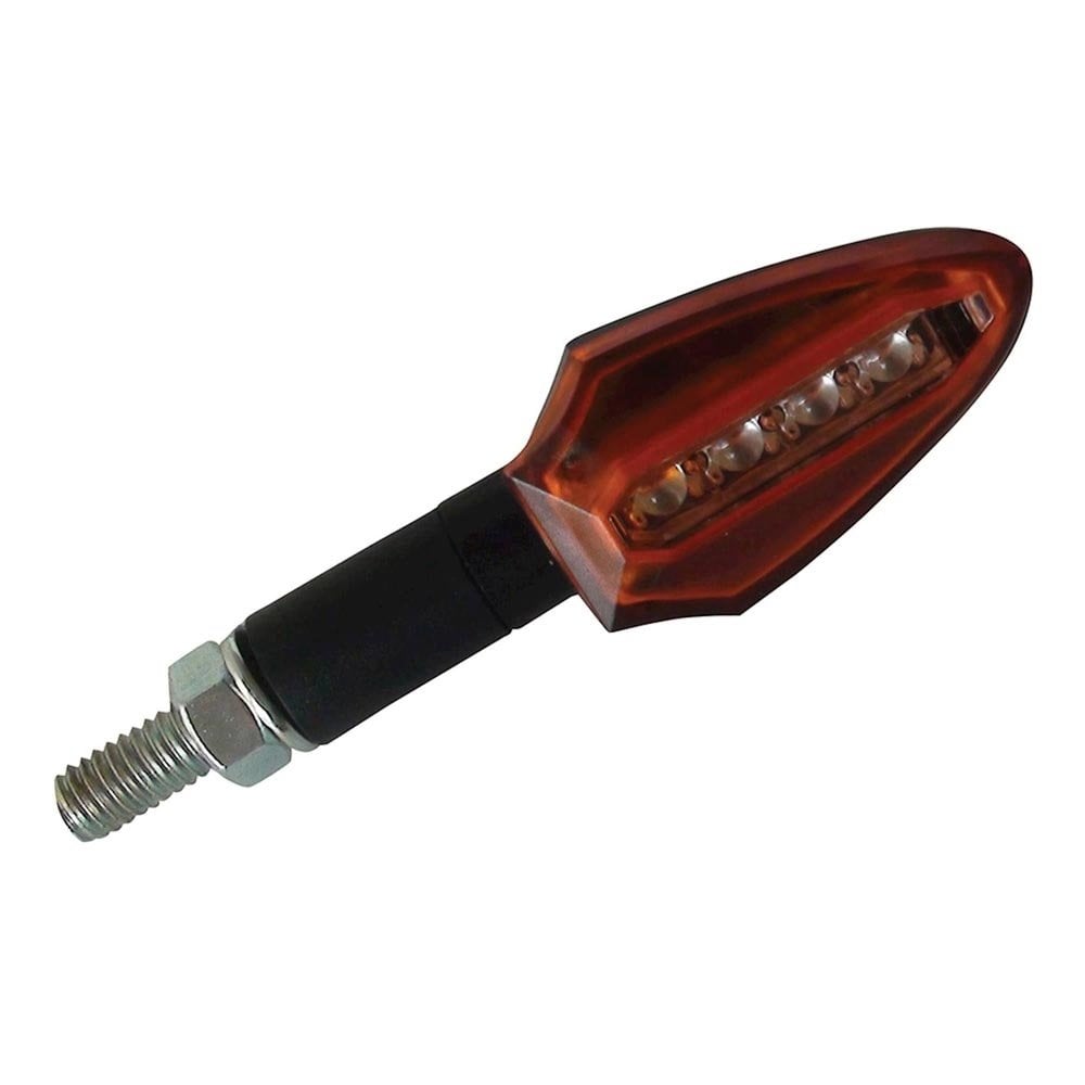 Bike It - LED Indicators - Runner One - Black Body Amber Lens