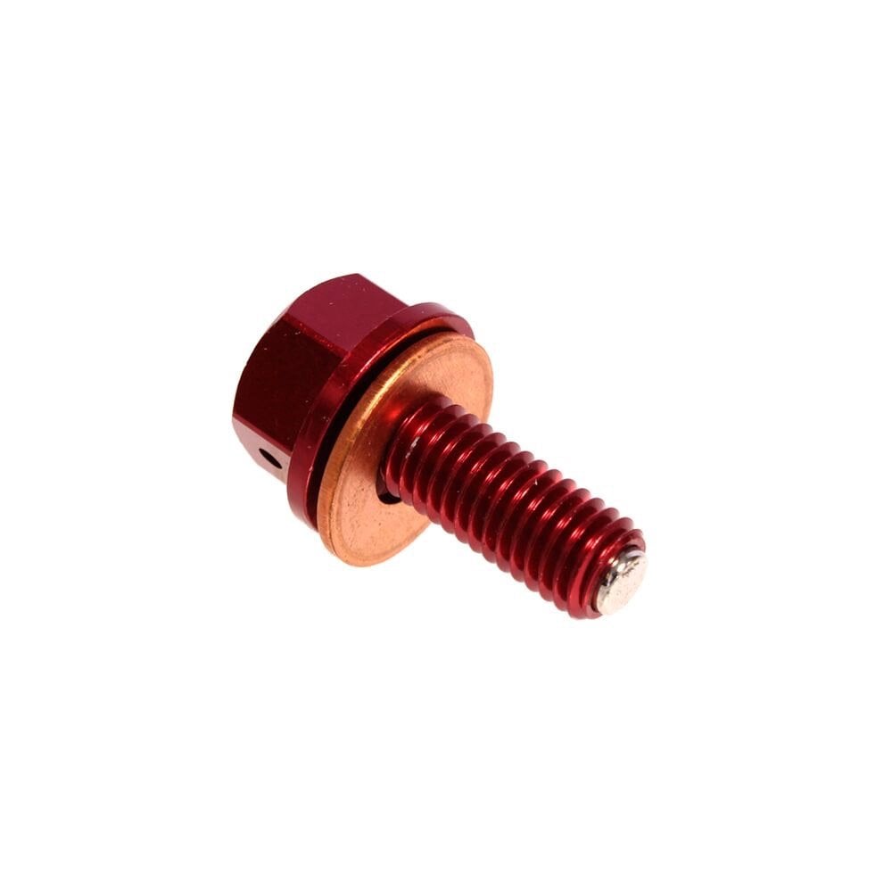 Apico - Magnetic Sump Plug w/Washer - M8 x 20mm x 1.5 - CRF250 10-17, CRF450 09-16, RMZ250/450 08-26 - Red