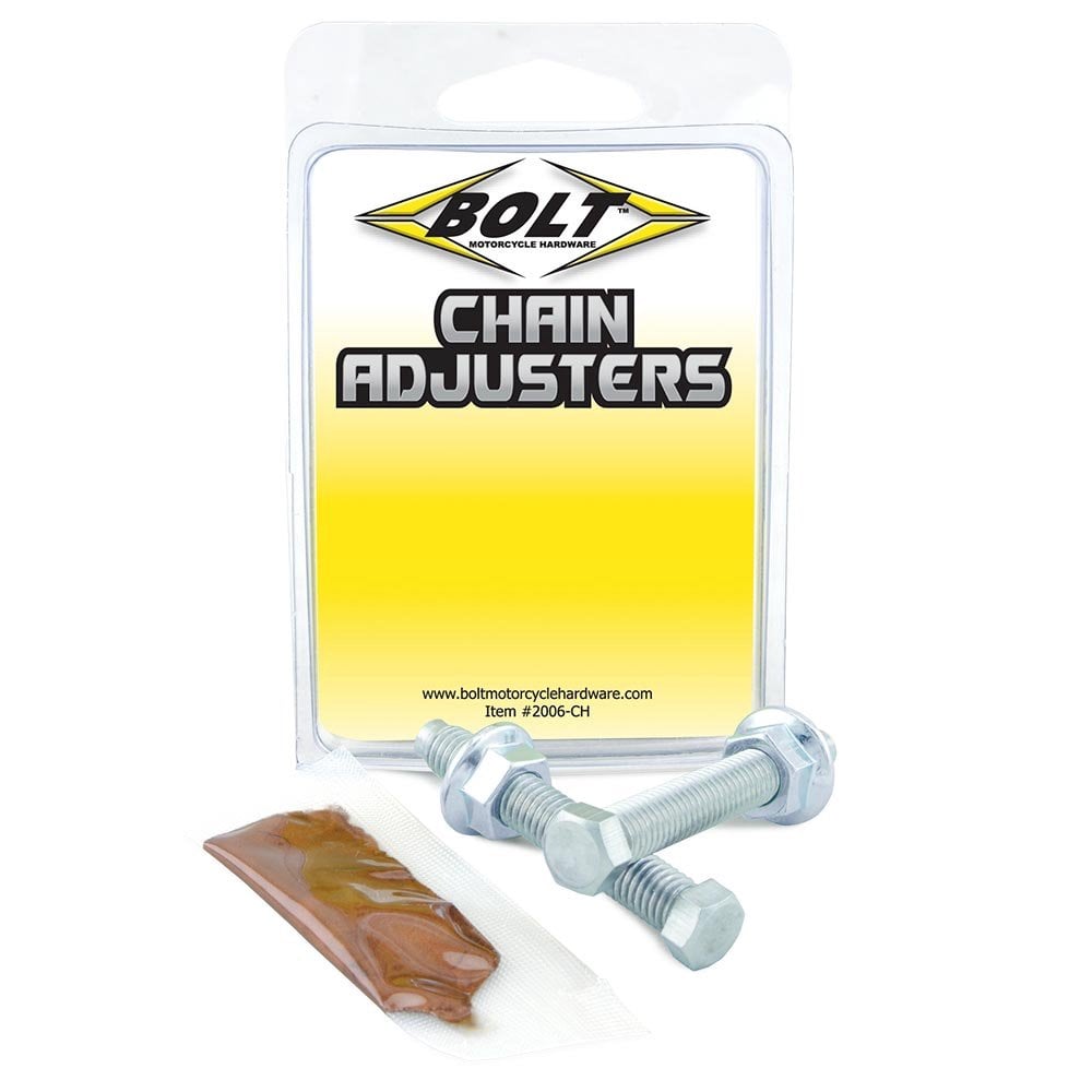 Bolt Hardware - Swingarm Chain Adjuster Nut & Bolt - M8-1.25x50mm - Honda, Kawasaki, Suzuki, Yamaha
