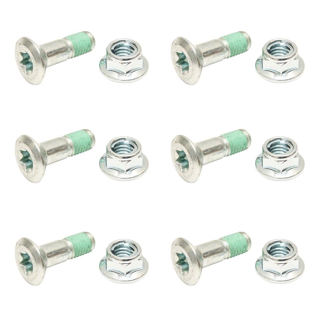Apico - Sprocket Bolt Kit - M8 x 28mm - x6 - EURO - Silver