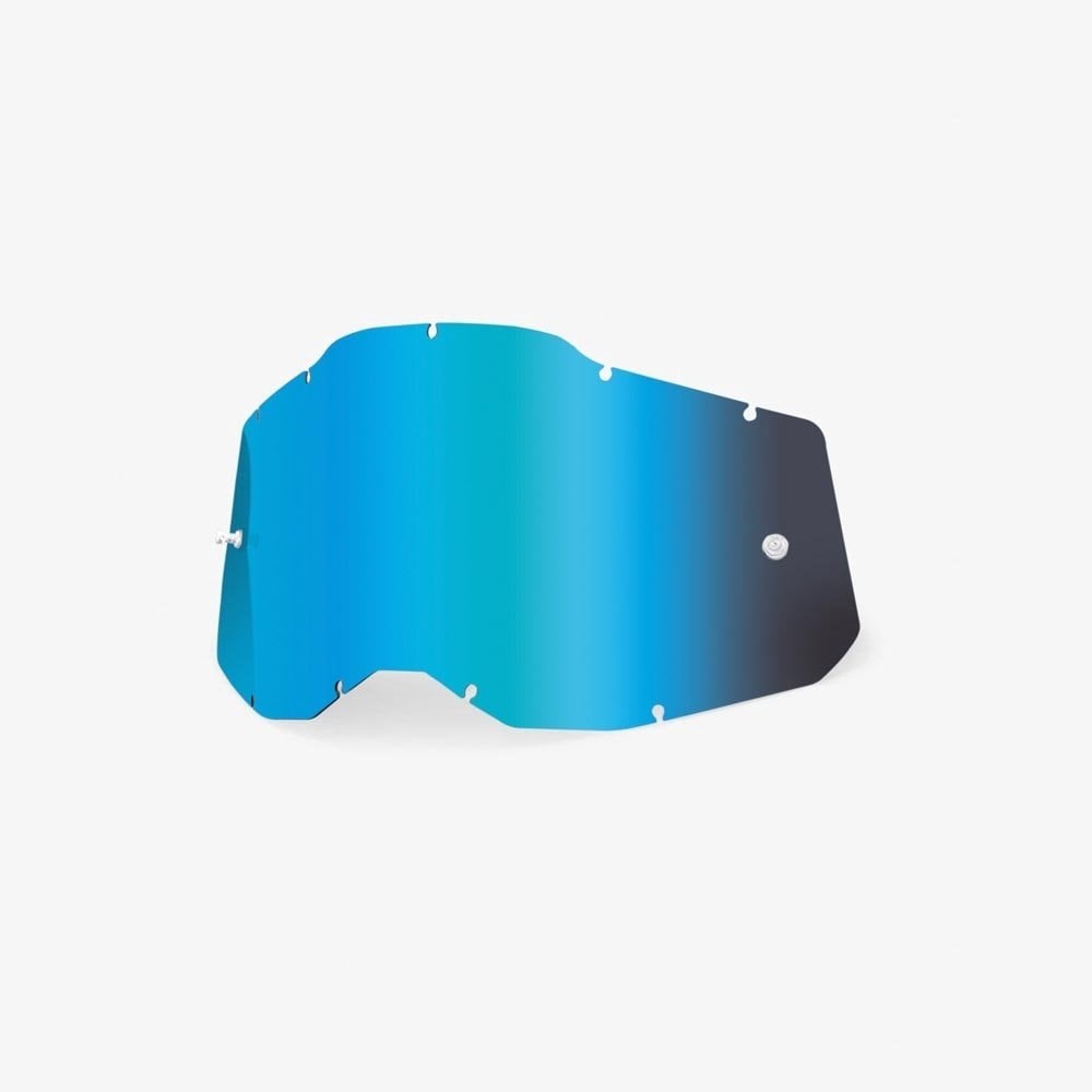 100% (Spares) Lens - Accuri-2/Strata-2/Racecraft-2 - Iridium - Blue