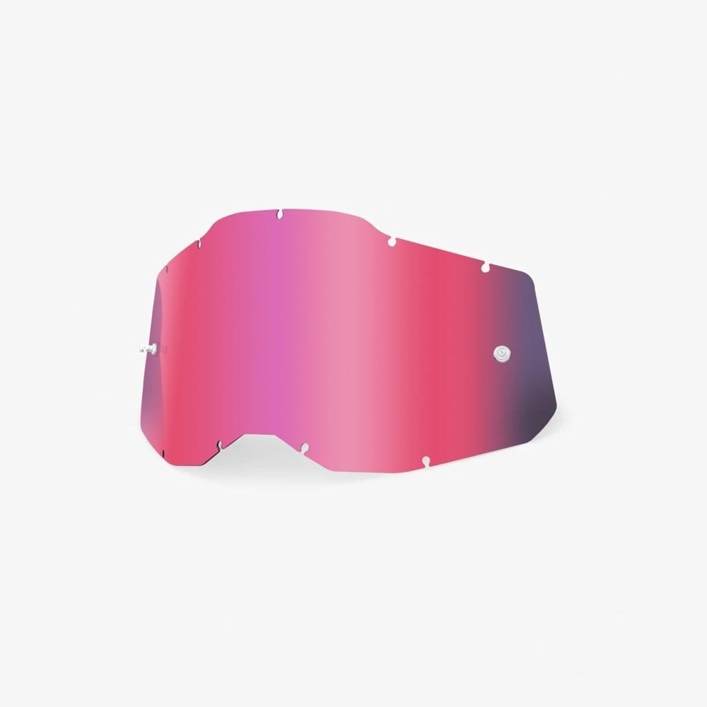 100% (Spares) Lens - Accuri-2/Strata-2/Racecraft-2 - Iridium - Pink