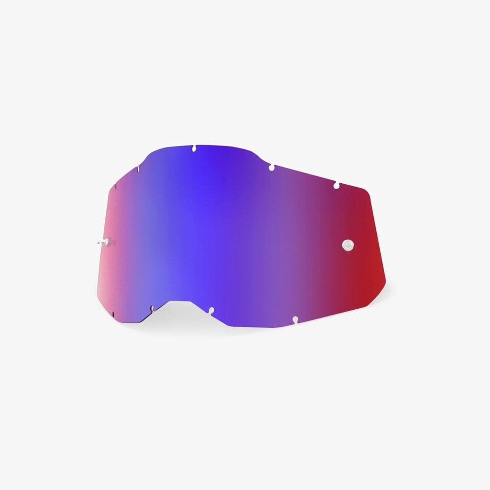 100% (Spares) Lens - Accuri-2/Strata-2/Racecraft-2 - Iridium - Red/Blue