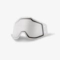 100% (Spares) Lens + Mud Flap/Strip - FORECAST Mk2 - Accuri-1/Racecraft-1/Strata-1 - Dual/Enduro Clear Bumps