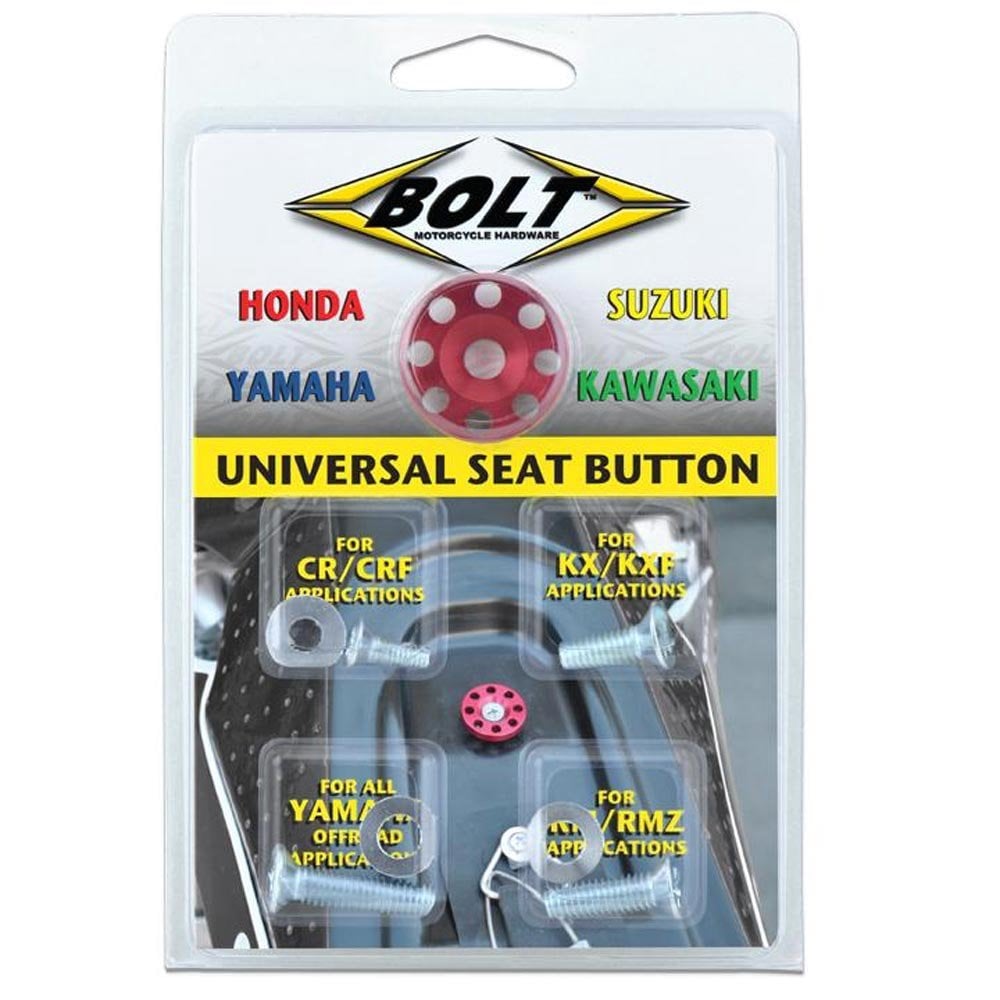 Bolt Hardware - Universal Seat Button - CR/CRF, KX/KXF, YZ/YZF & RM/RMZ - Red