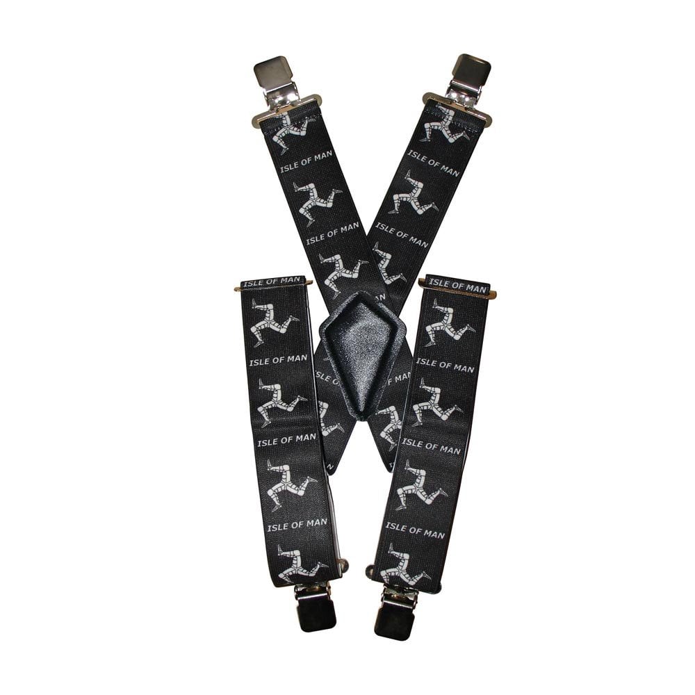 Bike It - Rider Braces - Isle Of Man (Black/White)