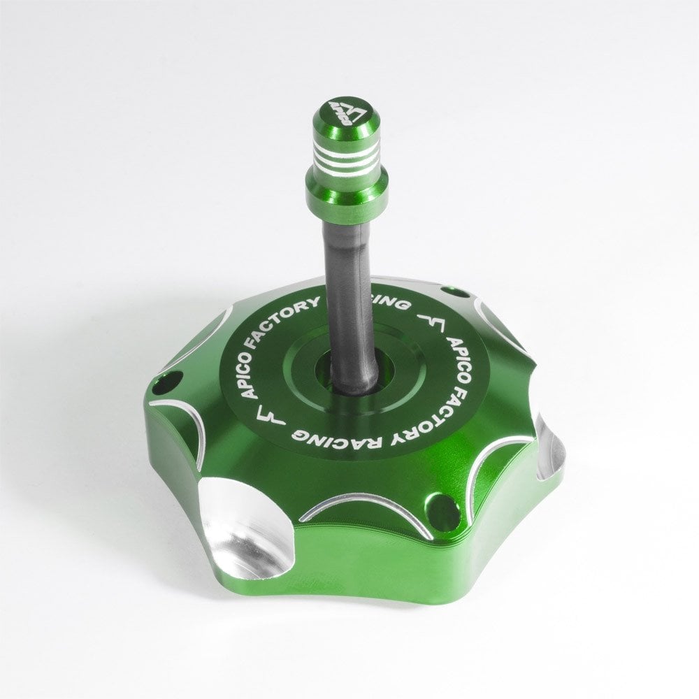 Apico - Fuel Cap w/Breather - KX85 14-26, KX112 22-26, KX250 05-08, KXF250/450 06-26, KXF250/450XC 21-26, KLX450R 08-16 - Green