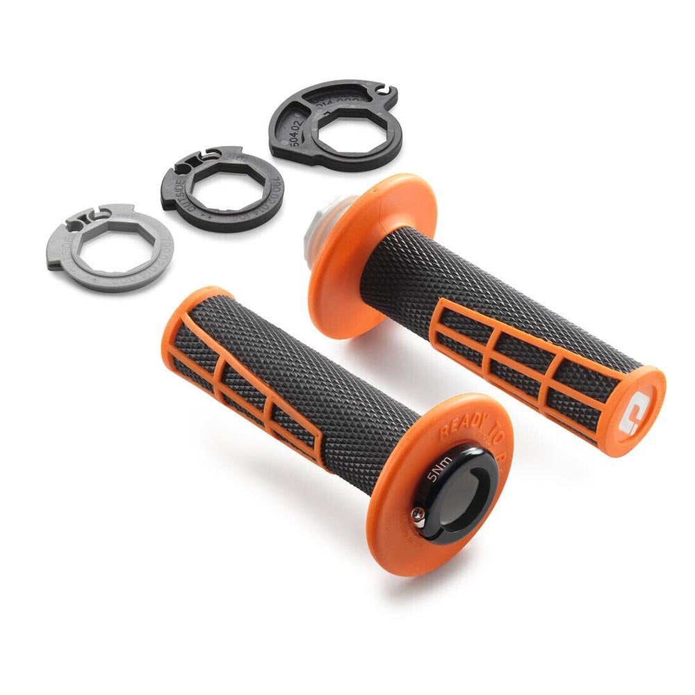 ODI (Grips) Lock-On - Half Waffle - GENUINE - 2T & 4T - Black w/Orange