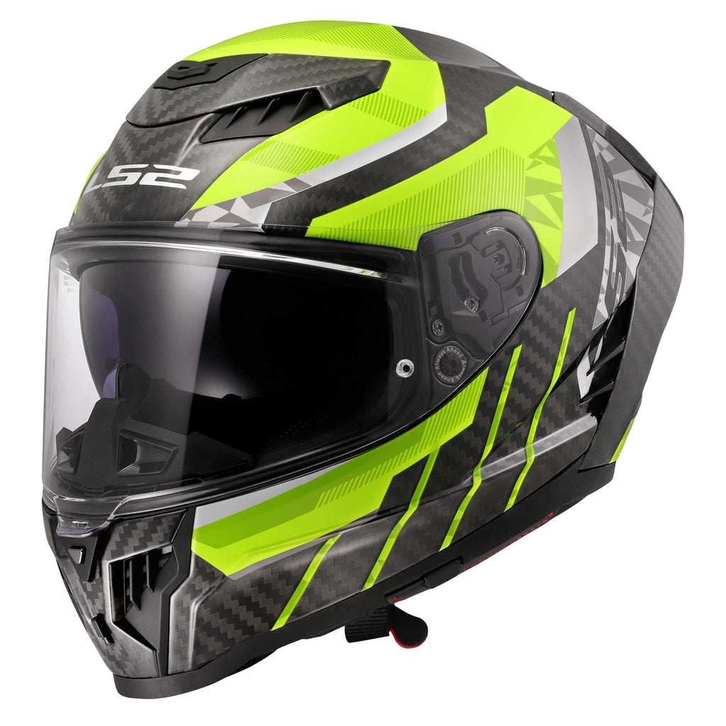 LS2 FF807 Dragon Full Face Road Helmet Trax (Hi Vis Yellow)
