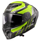 LS2 FF807 Dragon 6k Carbon TRAX Motorcycle Road Helmet (Hi Vis Yellow)