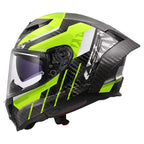 LS2 FF807 Dragon 6k Carbon TRAX Motorcycle Road Helmet (Hi Vis Yellow)