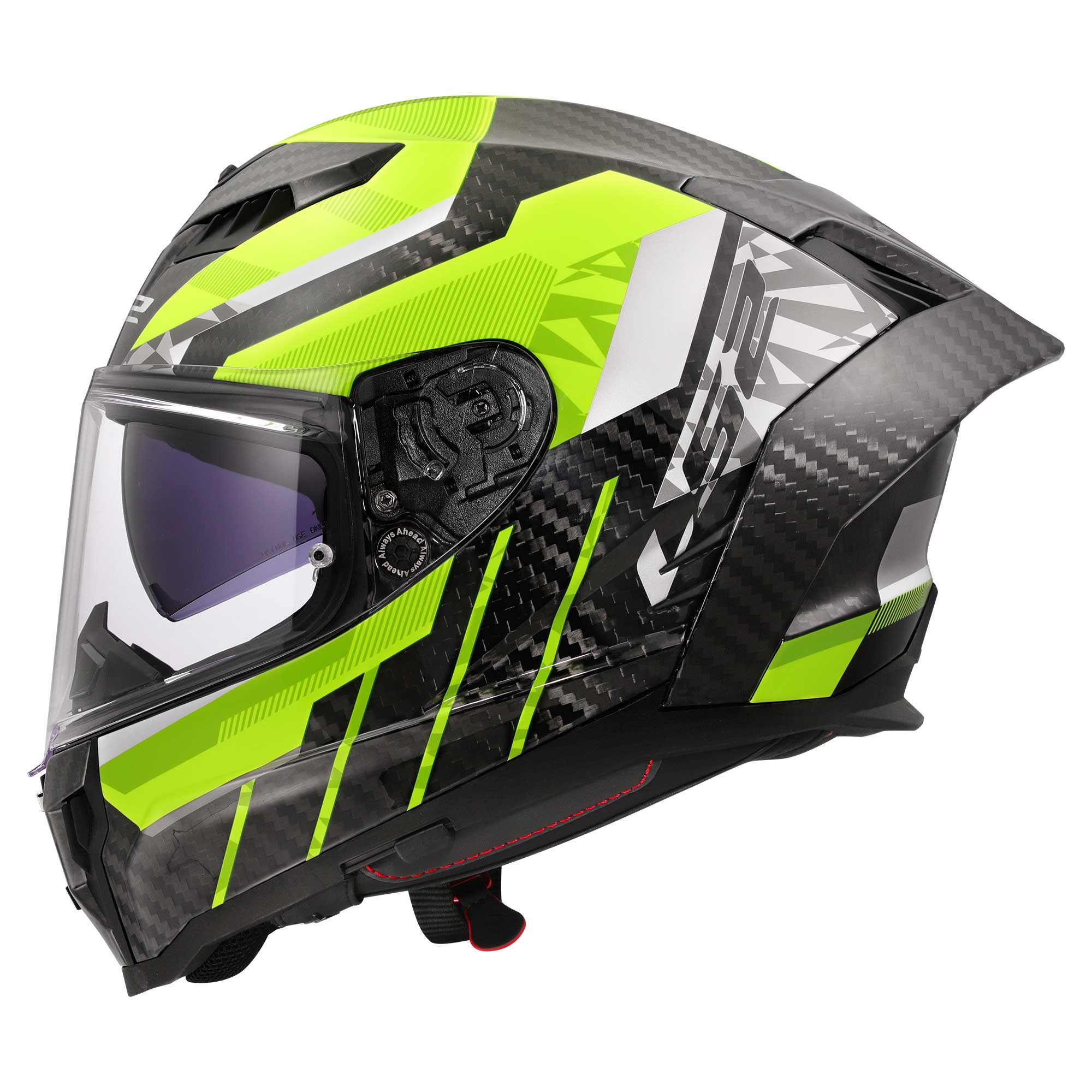 LS2 FF807 Dragon Full Face Road Helmet Trax (Hi Vis Yellow)