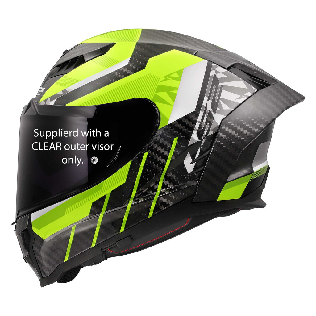 LS2 FF807 Dragon Full Face Road Helmet Trax (Hi Vis Yellow)