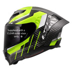 LS2 FF807 Dragon 6k Carbon TRAX Motorcycle Road Helmet (Hi Vis Yellow)