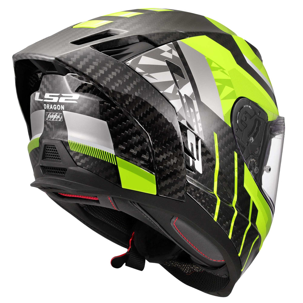 LS2 FF807 Dragon Full Face Road Helmet Trax (Hi Vis Yellow)