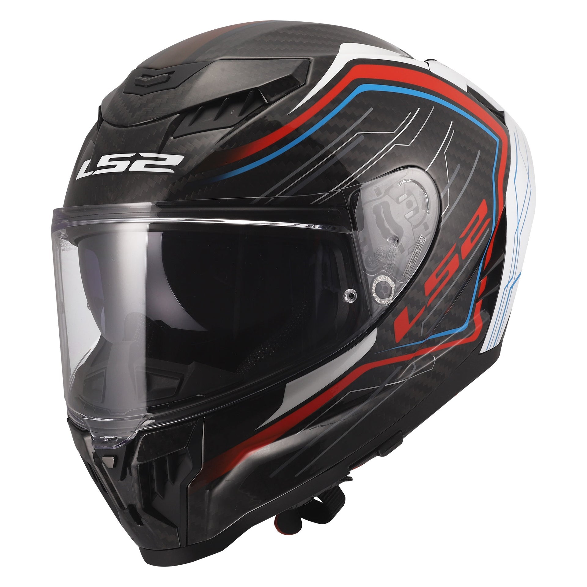 LS2 FF807 Dragon Full Face Road Helmet Subic (White/Blue/Red)