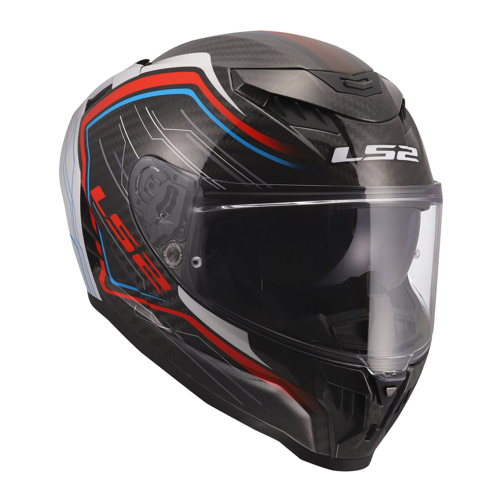 LS2 FF807 Dragon Full Face Road Helmet Subic (White/Blue/Red)