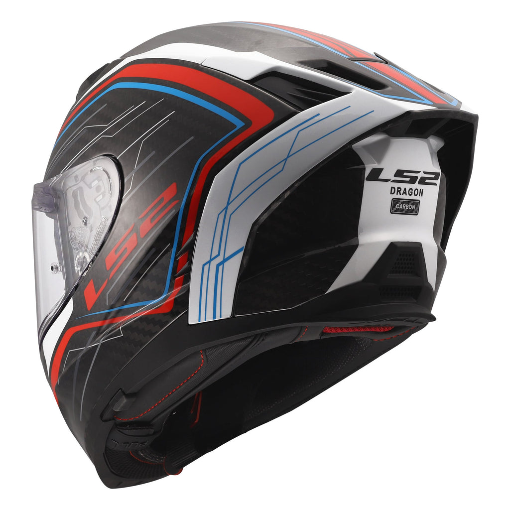 LS2 FF807 Dragon Full Face Road Helmet Subic (White/Blue/Red)